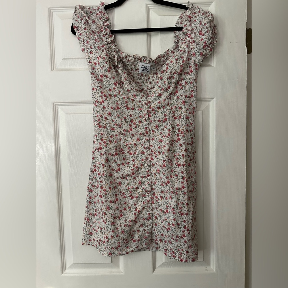 Zara Floral Mini Dress - Red and White